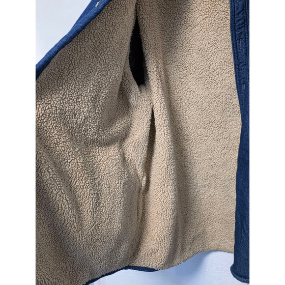 Men's Wrangler Denim‎ Sherpa Jacket Size L Blue - Picture 4 of 6